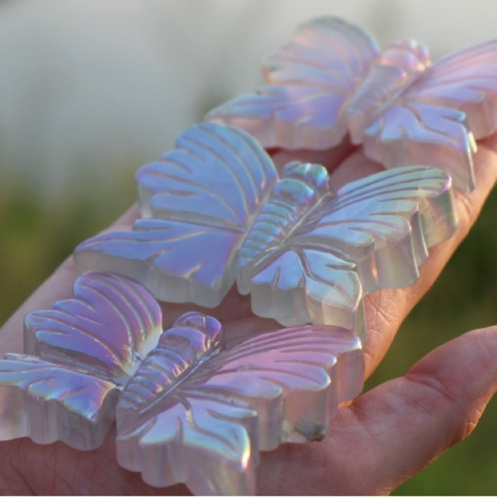 Make an Offer: Aura Fluorite Butterfly Carving